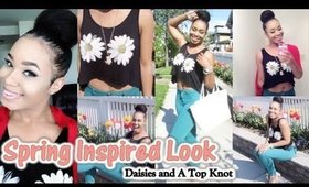 Spring Inspired Look • Dasies & a Top Knot (Date, Picnic, Park etc.)