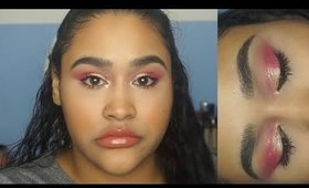 Pink Glitter Half Cut Crease | Valentines Day Makeup Tutorial | Lyiah xo