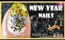 NEW YEARS EVE GRADIENT PARTY NAILS | MELINEY HOW TO EASY BEGINNERS GLITTER NAIL ART