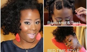 How to: MY big Natural Curly Style & Bedtime style!