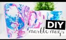 DIY Marble Watercolor Mugs | Rachelleea