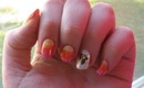 Thanksgiving Nails ♣ Gradiant ♣ Rhinestone