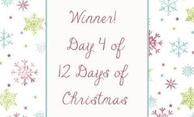 Winner - Day 4 of 12 Days of Christmas Giveaway