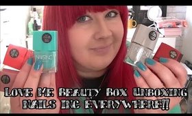 My first Love Me Beauty Box Unboxing June 2015 - NAILS INC EVERYWHERE!!