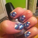 Fishtail nails :) thanks to MissJenFabulous F,s amazing tutorial.   