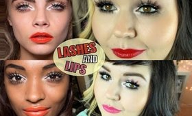 TUTORIAL Lashes and Lips Summer Trend 2014 | HD