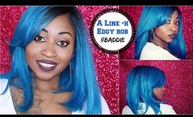 WATCH ME SLAY THIS BADDIE AQUA BLUE BOB WIG | Zury Sis  A-Line Bob Wig  | Elevatestyles