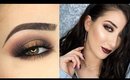 Brown Halo Smokey Eye & Metallic Vampy Lips Makeup Tutorial