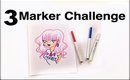 THE 3 MARKER ART CHALLENGE
