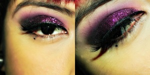 i was playing with my first lit cosmetics glitters :D