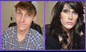 Neutral Drag Queen Makeup Transformation