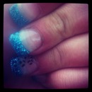 Glitter Cheetah Nails