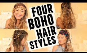 4 BOHO HAIRSTYLES | JaaackJack