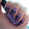 Lilac and Purple Half Moon Manicure 