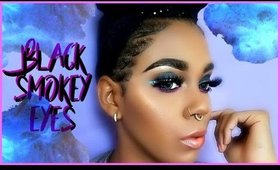 BLACK SMOKEY EYES WITH A POP OF COLOR