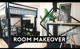 EXTREME ROOM MAKEOVER + LOFT BED ROOM TOUR 2019 | Nastazsa