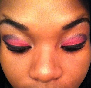 pink and black dramatic eyes
