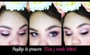 Maquillaje de primavera (Rosa y morado brillante) | kittypinky