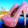 Cute Pink Bling Dimond High Heels