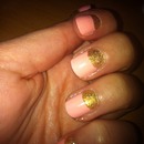 pink-gold nails