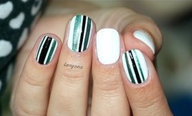 Modern Stripe Nail Design
