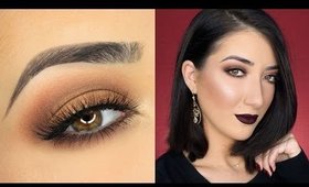 Bronze Eyes & Vampy Lips Makeup Tutorial