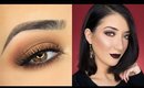 Bronze Eyes & Vampy Lips Makeup Tutorial
