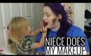 NIECE DOES MY MAKEUP- HILARIOUS! | heysabrinafaith