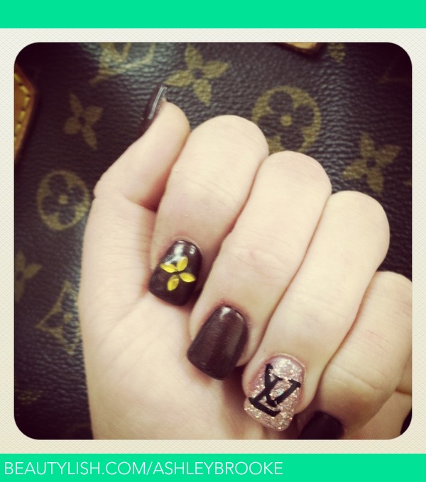 🤎✨🤍✨🤎 Louis Vuitton inspired set -✨ #lvnails #nails #nailart