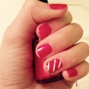 Candy cane Holiday Nails