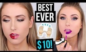 BEST $10 DRUGSTORE LIQUID LIPSTICK EVER?! || Full Day Test, Lip Swatches