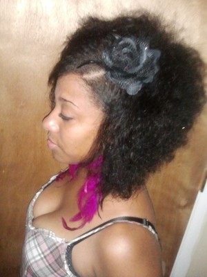 left profile shot w/ a black flower.....i did all this myself