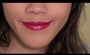 Red holiday glitter lip tutorial