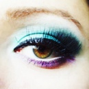 Turquoise and violet