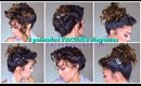 3 peinados FACILES  para FIESTA / Easy Formal UPDO hairstyles tutorial short hair | auroramakeup