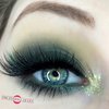 Glamorous Earthy Green Glittery Smokey Eye