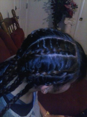 1st time doing cornrolls