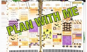 Plan with me HALLOWEEN SPREAD Erin Condren Life Planner October 2015 / Erin Condren Vertical #18