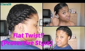 Flat Twist Protective Style | (Short) Natural Hair !