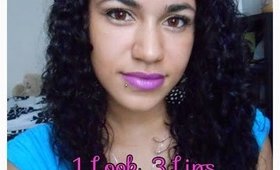 1 Look Tutorial with 3 Lip Options!