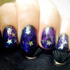 'Dark Fairy' themed nails