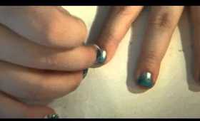 Tansitional Nails Sliver to Blue