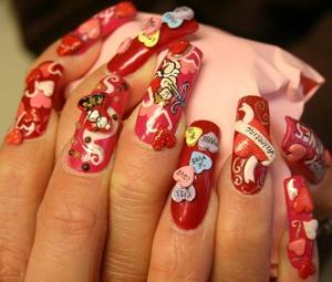 valentines day nails 