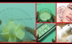 skin whitening with Raw milk Ice cube-Beauty tips for fairness