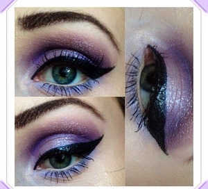 smoked out purple with glitter 