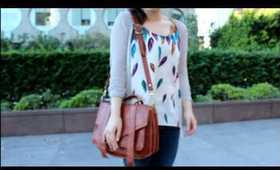 Quick Autumn Outfit of the Day ft. Baginc [Most Coveted Bag for Years in Leather Brown]