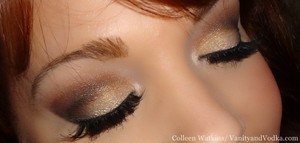 This is an everyday wearable metallic look using the Nyx Crimson Amulet Collection palette. :-)