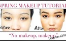 Spring makeup tutorial (No makeup, makeup) | Kalei Lagunero