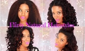 Tutorial | 4 Flirty Natural Hair Styles