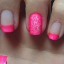 Pink Flora Nails
